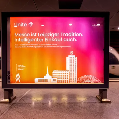 Unite billboard campaign in Leipzig