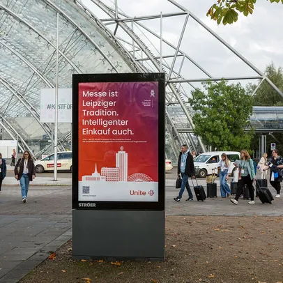 Unite billboard campaign in Leipzig